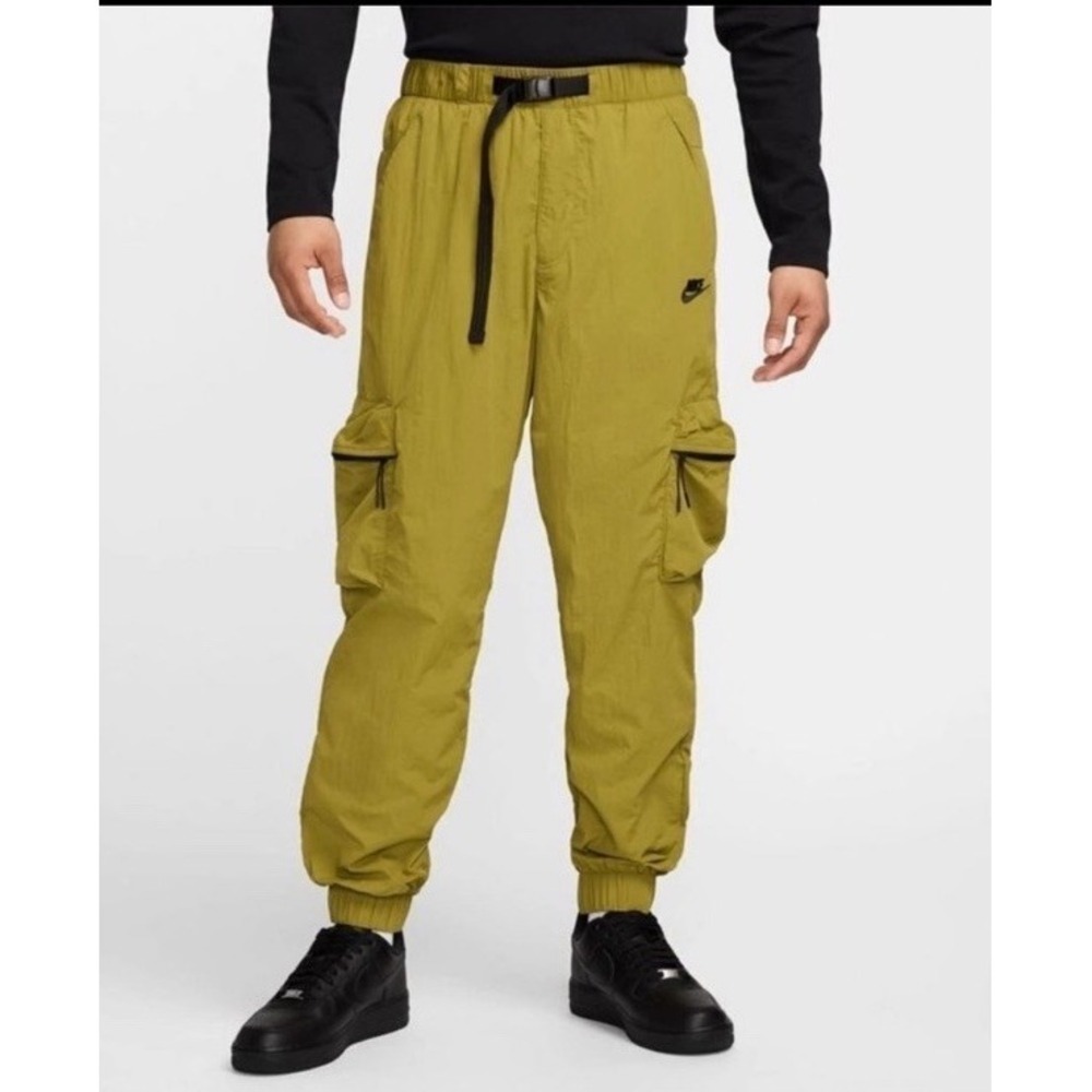 NIKE SPORTSWEAR TECH PACK WOVEN LINED CARGO PANTS GREEN MENS LARGE MSRP $155